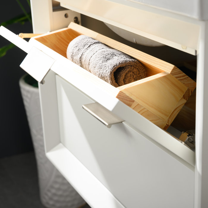 Everly Quinn Draven 24'' Wall Mounted Single Bathroom Vanity with